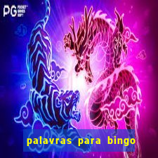 palavras para bingo cha de bebe